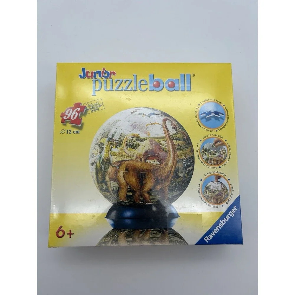 Junior Puzzleball  Ravensburger  Dinosaur 96 Piece 5” 3D Puzzle Globe New
